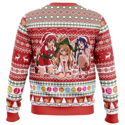 imgi 16 Merry Christmas ToraDora Ugly Christmas Sweater BACK mockup - Toradora Store